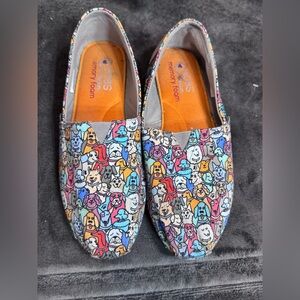 Skechers BOBS Doggo Slippers with Cartoon Dog print